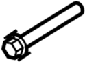 Bolt. Suspension. Crossmember. (Front, Rear). A fastener used to.
