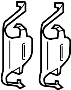 34116860087 BMW Design retaining spri. Brake pads retainer spring.