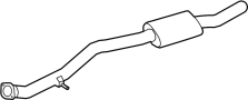 18307646118 Muffler. Exhaust. Pipe. Center.
