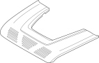 Trim. (Front, Upper). Console assembly used.