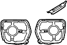 51117210936 Repair kit for bumper. (Front)