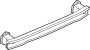Carrier, bumper. Impact bar. (Rear)