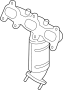 Catalytic Converter with Integrated Exhaust Manifold (Right)