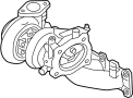 View Exhaust Manifold. TURBOCHARGER.  Full-Sized Product Image