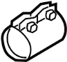 View Clamp. Muffler. Exhaust. Pipe. (Front) Full-Sized Product Image