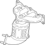 285102GBA0 Catalytic Converter with Integrated Exhaust Manifold