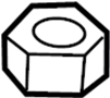 View Suspension Strut Nut (Upper, Lower) Full-Sized Product Image