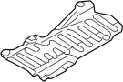 View Heat. Shield. PROTECTOR. Floor. Exhaust. CENTER. Pan.  Full-Sized Product Image