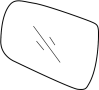 View Door Mirror Glass (Right, Rear) Full-Sized Product Image 1 of 1