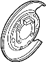 View Brake Backing Plate (Left, Rear) Full-Sized Product Image
