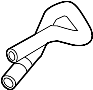Engine Coolant Pipe. Hose Assembly - A. T. OUTL. Water Hose. (Front). Hoses carries permanent.