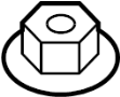 View Suspension Strut Nut (Upper, Lower) Full-Sized Product Image