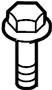 Image of Bolt. Headlight. (Upper, Lower). A threaded rod with a. image for your 2022 Hyundai Venue   