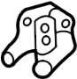 View Shock Absorber Bracket. Shock bracket.  Full-Sized Product Image 1 of 3