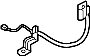 Image of Brake Hydraulic Hose (Left, Rear) image for your 2004 Hyundai Tiburon   