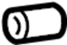 View Belt Tensioner Pulley Spacer. Engine Mount Spacer. SHAFT.  Full-Sized Product Image 1 of 3