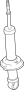 View Suspension Shock Absorber (Left, Rear) Full-Sized Product Image 1 of 3