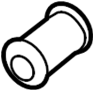 View BUSHINGS. Lower cntrl arm bushing. Lower cntrl arm rear bushing. Suspension Control Arm Bushing.  Full-Sized Product Image 1 of 3