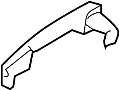 View HANDLE ASSY-DOOR OUTSIDE. HANDLE ASSY-DR O/S (BLACK) Full-Sized Product Image 1 of 2
