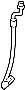 Image of Hose. Brake. Hydraulic. Line. Tube. (Left, Rear). A flexible Hose. image for your 2004 Hyundai Elantra   