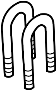 Image of Leaf Spring Axle U-Bolt (Rear) image for your 2024 Nissan Frontier Crew Cab SL 3.8L V6 AT 4WD 