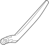 View Back Glass Wiper Arm (Rear) Full-Sized Product Image