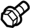 View Bolt Hex, with Spare.  Full-Sized Product Image