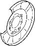 View Brake Splash Guard. Plate Back, Brake.  (Right, Rear) Full-Sized Product Image