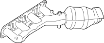 Image of Catalytic Converter With Integrated Exhaust Manifold (Left) image for your INFINITI