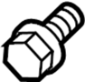 View Bolt Hex, with Spare.  Full-Sized Product Image
