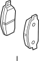 Image of Disc Brake Pad Set (Rear). A set of disc brake pads. image for your INFINITI