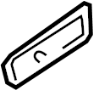 View Gasket Back Door Handle. Gasket Outside Handle, Slide Door.  (Front, Rear) Full-Sized Product Image