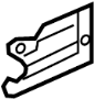 Image of SOPORTE ASIENTO DELANTERO IZQ. A bracket for a seat. image for your Nissan