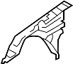 Image of Fender Rail (Left) image for your 1998 Nissan Frontier   