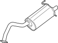Image of Exhaust Muffler image for your 2020 Nissan Rogue PLATINUM 2ROW 1.5L VC-Turbo 3 cylinder CVT 4WD/AWD 