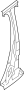 Image of Body B-Pillar Reinforcement (Right) image for your 2021 Nissan Rogue   