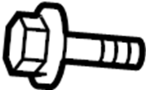 Image of Rocker Panel Bolt. A threaded rod with a. image for your 2016 Nissan Rogue SL PREMIUM 2ROW  