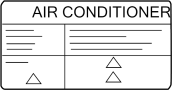 Image of Label Air Conditioning (A/C). Label Caution, Air Conditioner. image for your INFINITI