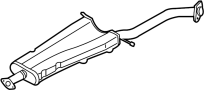 Image of Muffler Exhaust, SUB. image for your 2007 INFINITI Q70 3.7L V6 AT 2WDSTD  