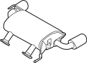 Image of Exhaust Muffler (Left) image for your 2003 INFINITI M45   