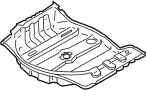 Image of Floor Pan (Rear). Sheet metal used for the. image for your 2011 INFINITI FX50   