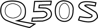 Image of Deck Lid Emblem image for your 2014 INFINITI Q50   