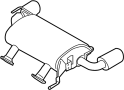 Image of Muffler Exhaust, Main. image for your 2007 INFINITI Q70   