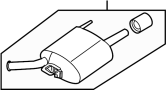 Image of Exhaust Muffler image for your 2008 INFINITI M45  SEDAN TECHNOLOGY 