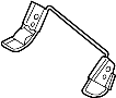 Image of Folding Seat Lock Striker (Rear). Folding Seat Lock. image for your 1995 INFINITI