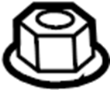 90363S47000 Nut. Castle. Arm. Knuckle. Joint. (Lower)