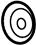 Grommet. Door. Plug. A rubber ring with a.