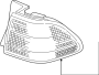 33501S84A01 Tail Light Housing (Right, Rear)