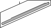 Door Window Belt Weatherstrip (Left, Front, Lower)