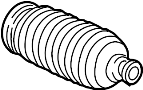 Rack. Boot. Bellows. Pinion. A clamp that secures the.